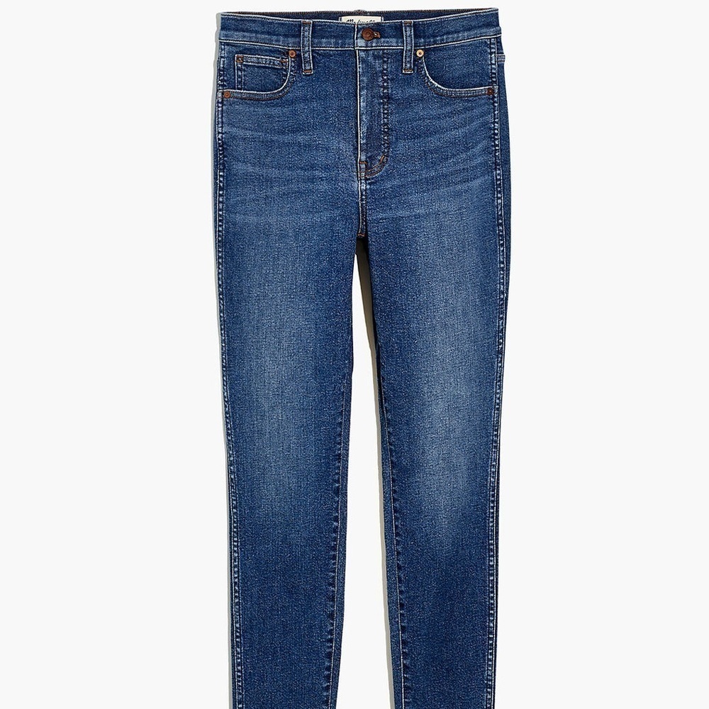 MadeWell 10" High-Rise Skinny Crop Jeans in Bradfield Wash ND611